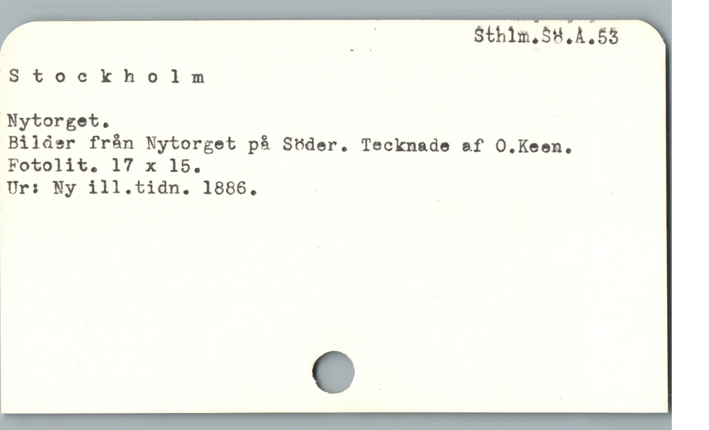  2 $th1m,548,4,55
;|;95t0oo0okholm
Nytorget.
Bilder frán Nytorget pà St6der. Tecknade &f O.Keen.
Fotolit. 17 x 15.
Ur: Ny ill.tidn. 1886.
