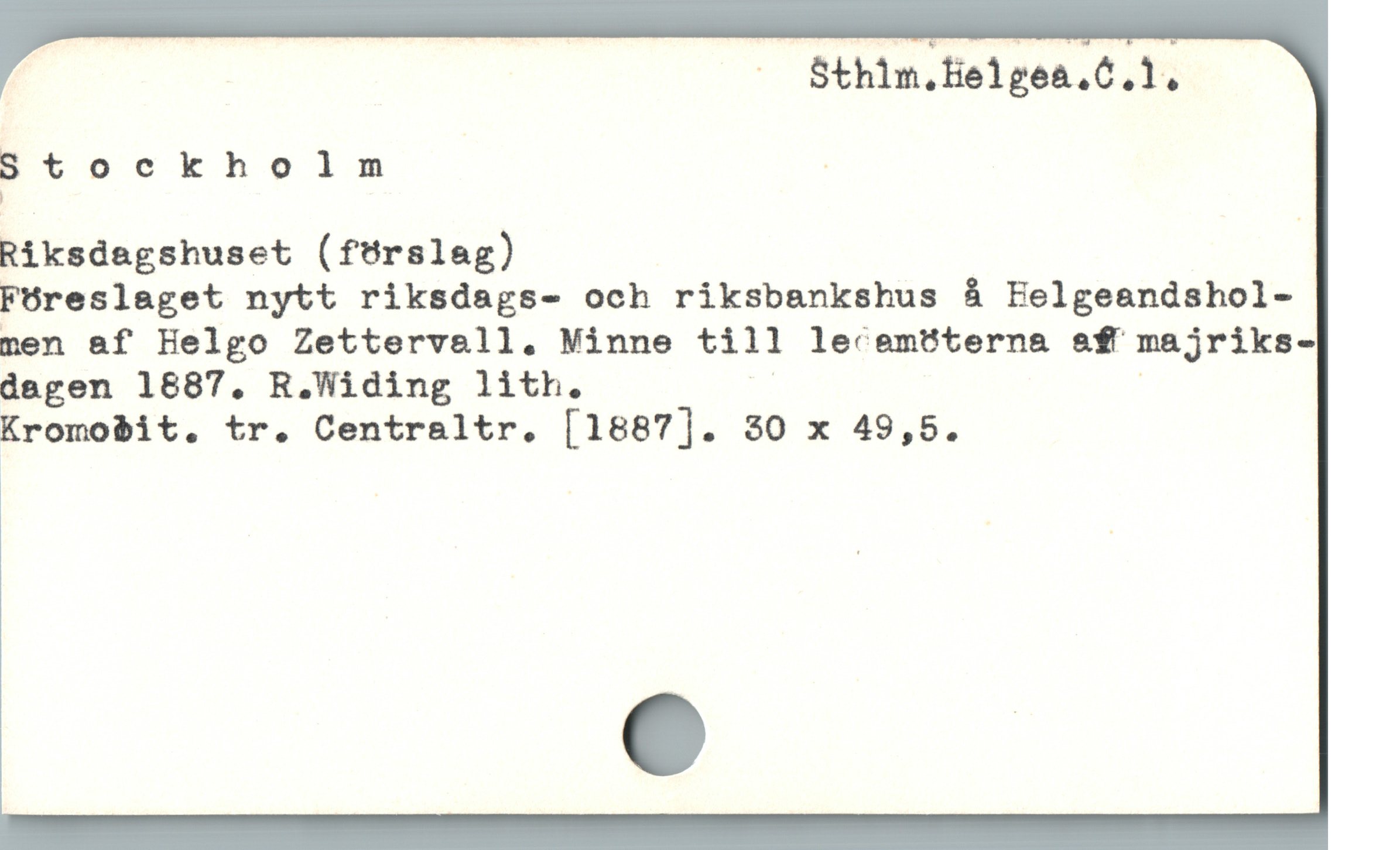  _ | — Sthim.Helgea.C.1,
Btockholm :

Riksdagshuset (förslag) |
Föreslaget nytt riksdags- och riksbankshus å Eelgeandshol-
nen &f Helgo Zetterv&ell. Minne till lecemöterna aff majriks-
Kromobit. tr. Centraltr,. [1887]. 30 x 49,5.
