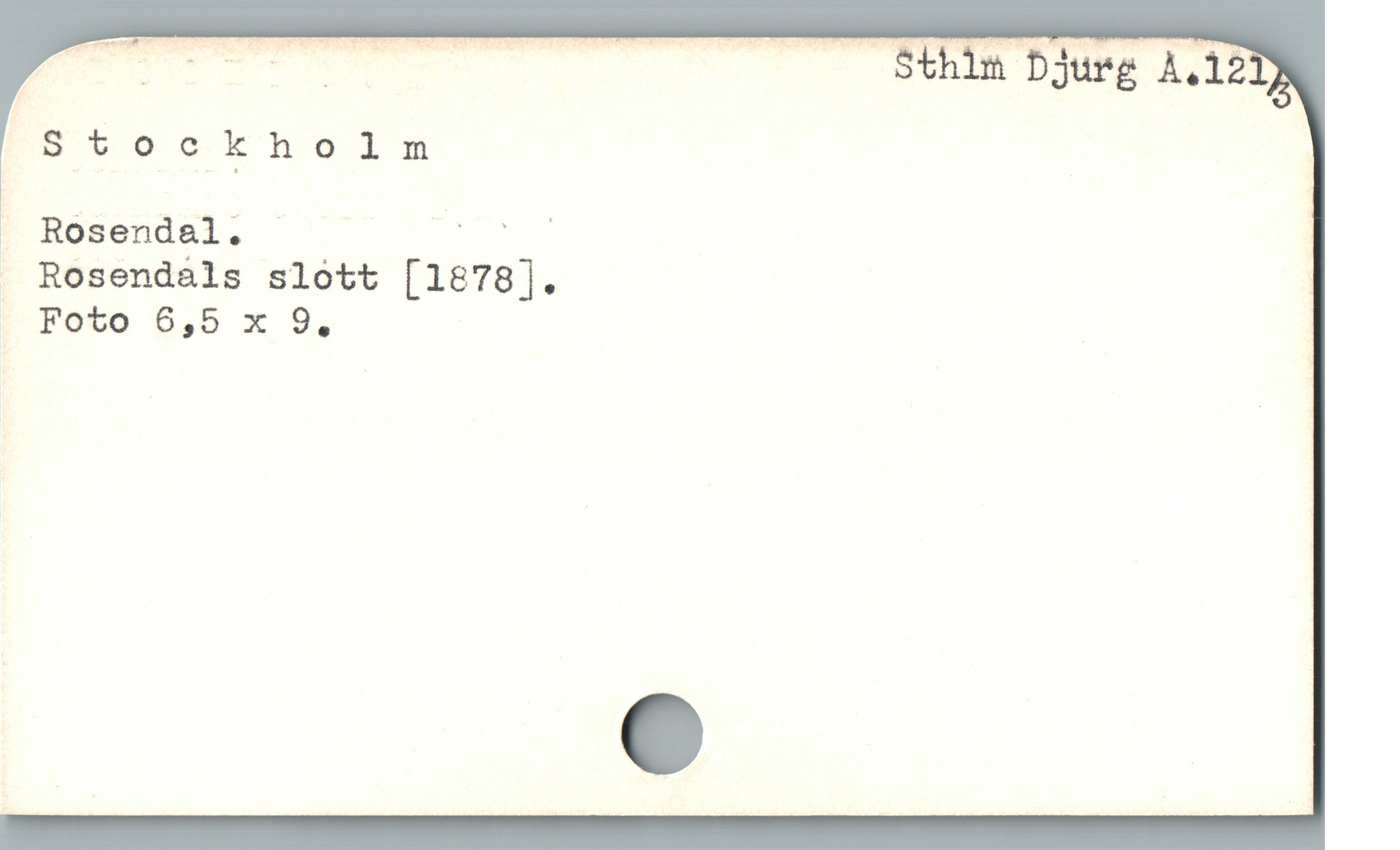 . Rosendal. SG d
. Rosendals slott [1878]. :
. Foto 6,5 x 9,
