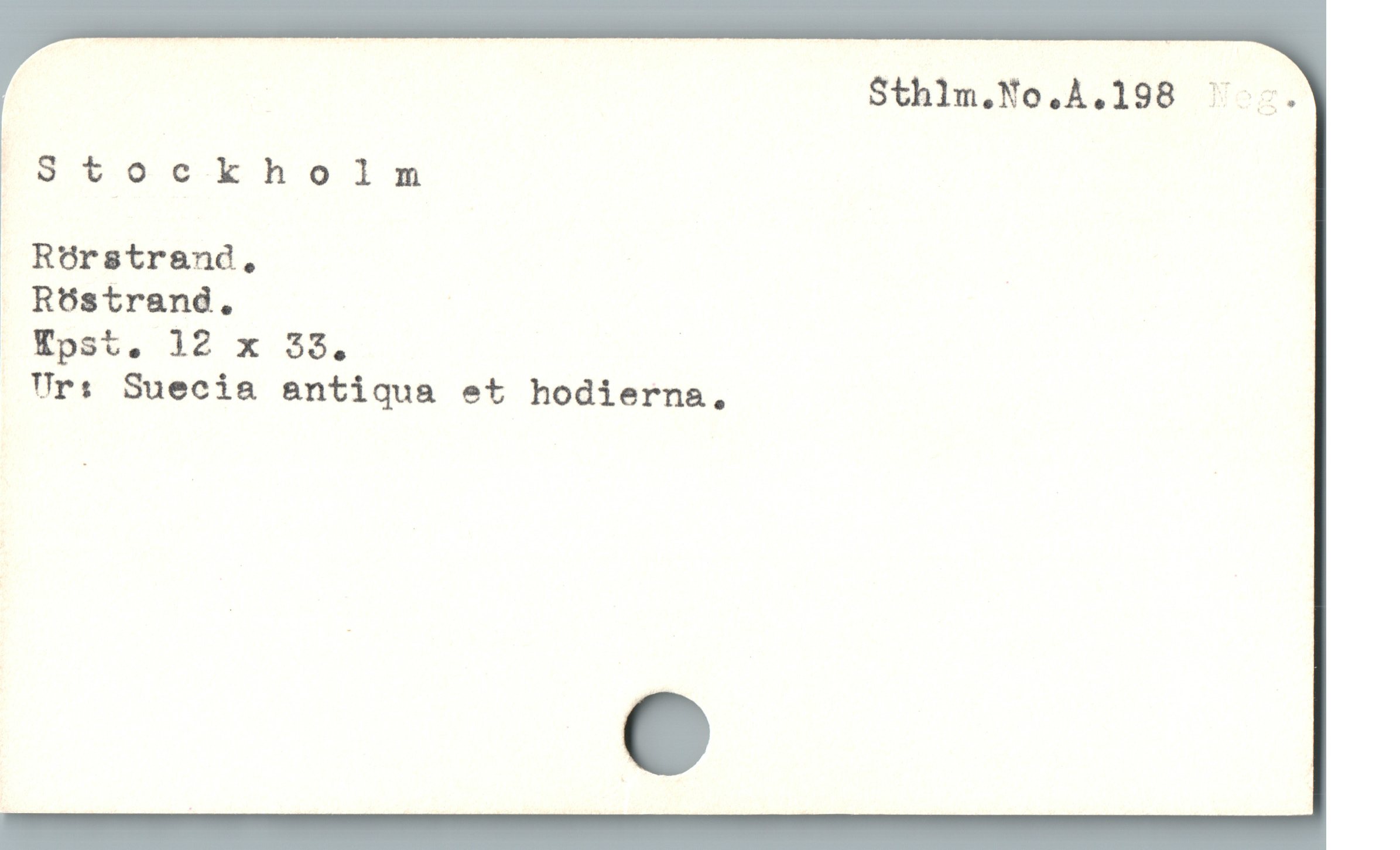  Sthim.No.A.198 NWecz.
fötsokholns
Rörstrand,
. Röstrand.
Ur: Suecia antiqua et hodierna.
