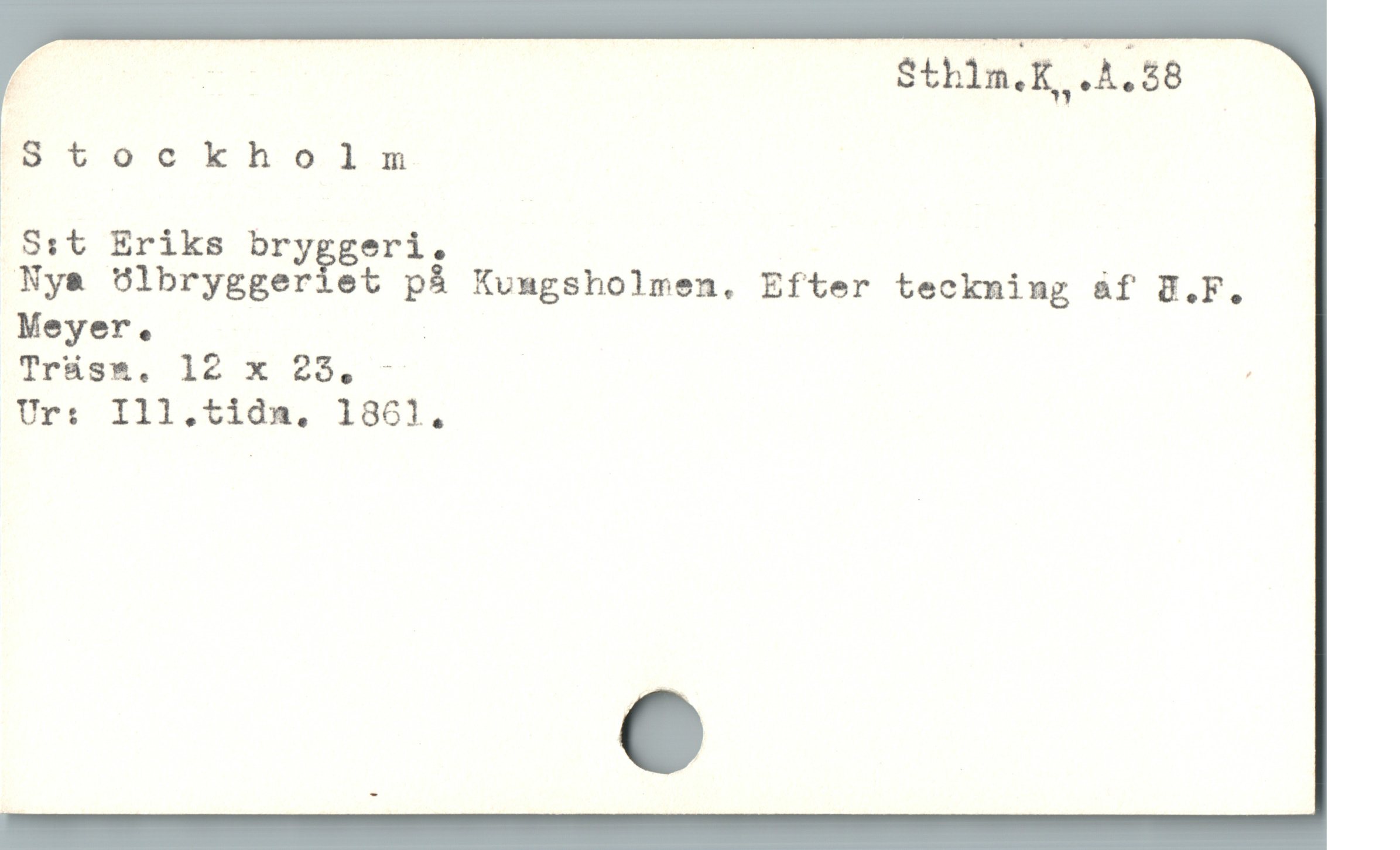  zM | Sthlm.K,.A.38

S tockholm

oSit Eriks bryägeri.

Nya Ulbryggeriet på Kumgsholmen, Efter teckning 8f BJ.F.
Meyer. :

Ts* 12X 25 - ,
Urr III :410N, 1861,

