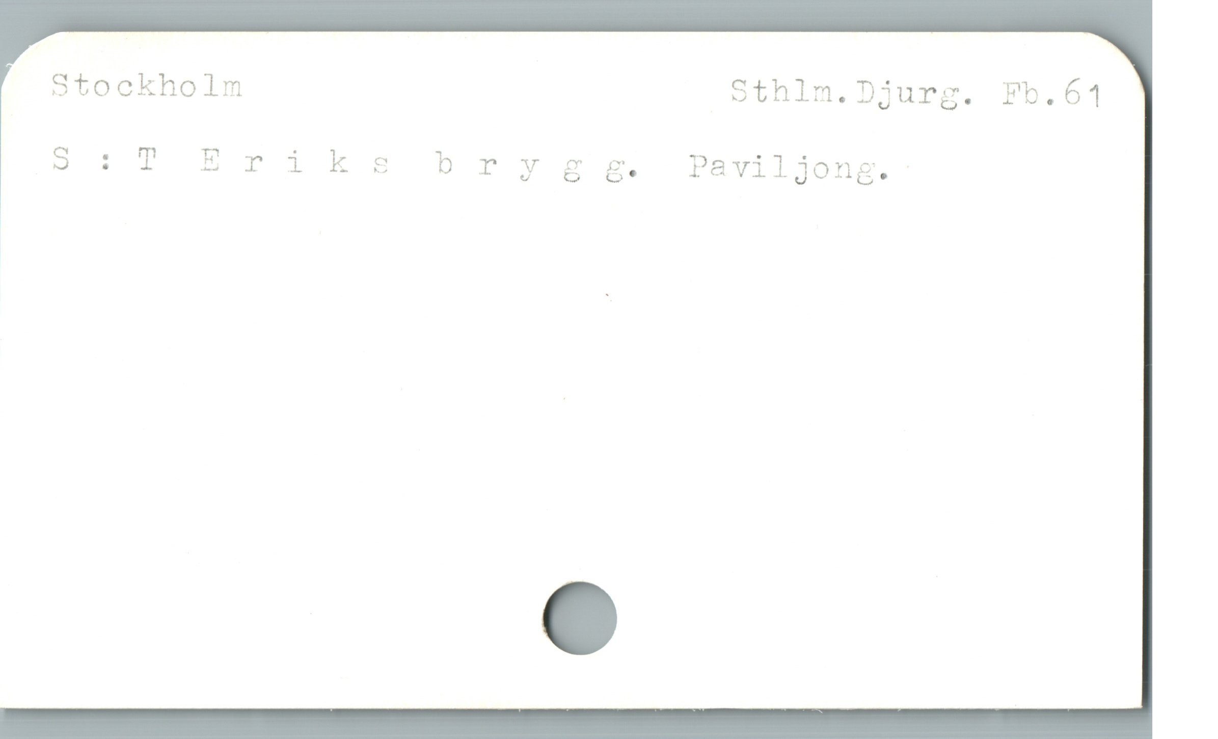  Stockholm Sthlm.Djurg. Fb.61
S:T Eriks brygg. Paviljong.
