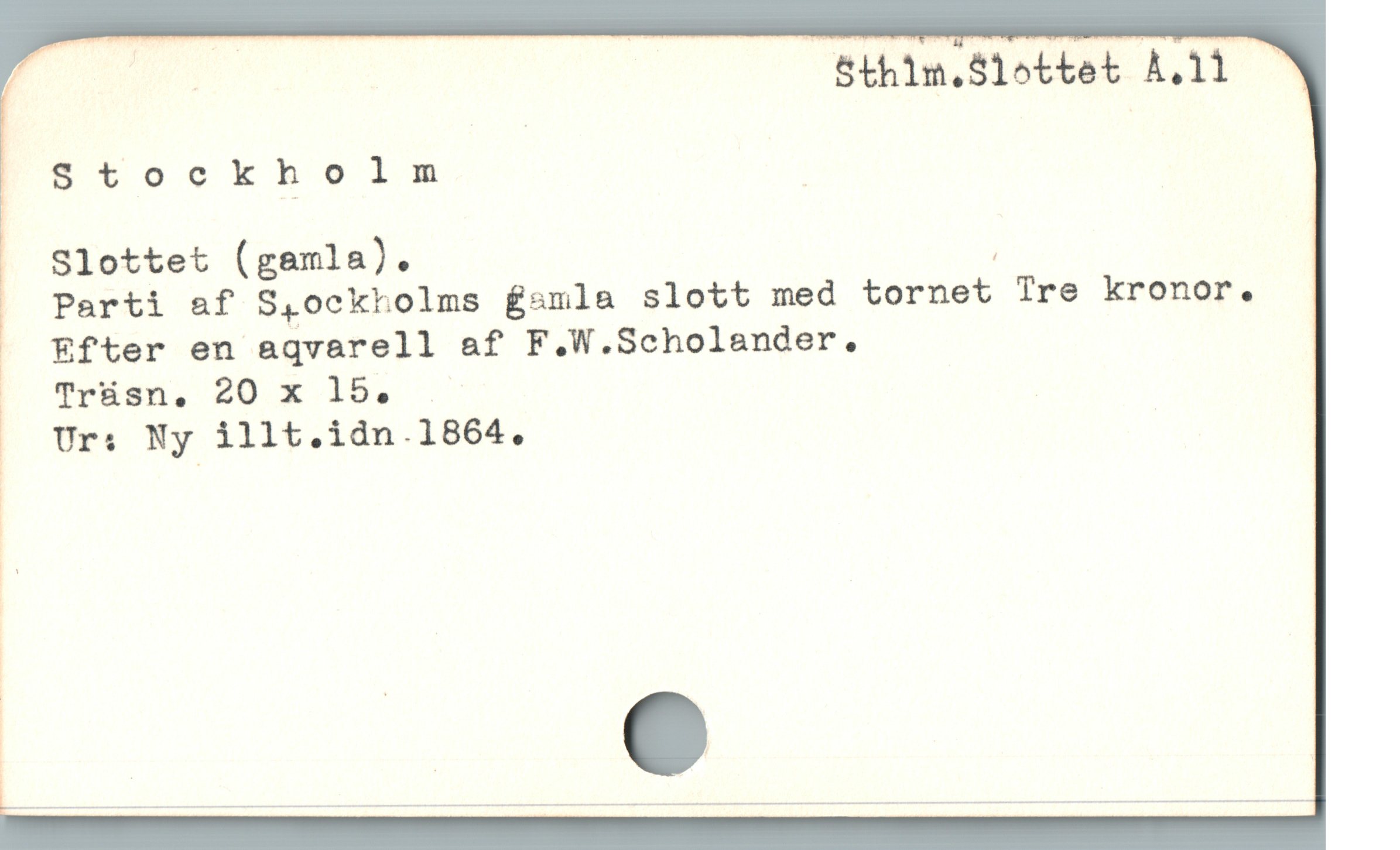  Å | Sthim.Slottet A,11 "
P$Stockholnm |
« Slottet (gemla). ;
— Parti &f Sjockholms gamla slott med tornet Tre kronor.
— Efter en aqvarell &f F.W.Scholander.
Trüásn, 20 x 15. . |
Ur; Ny illt.idn.1864.
|
