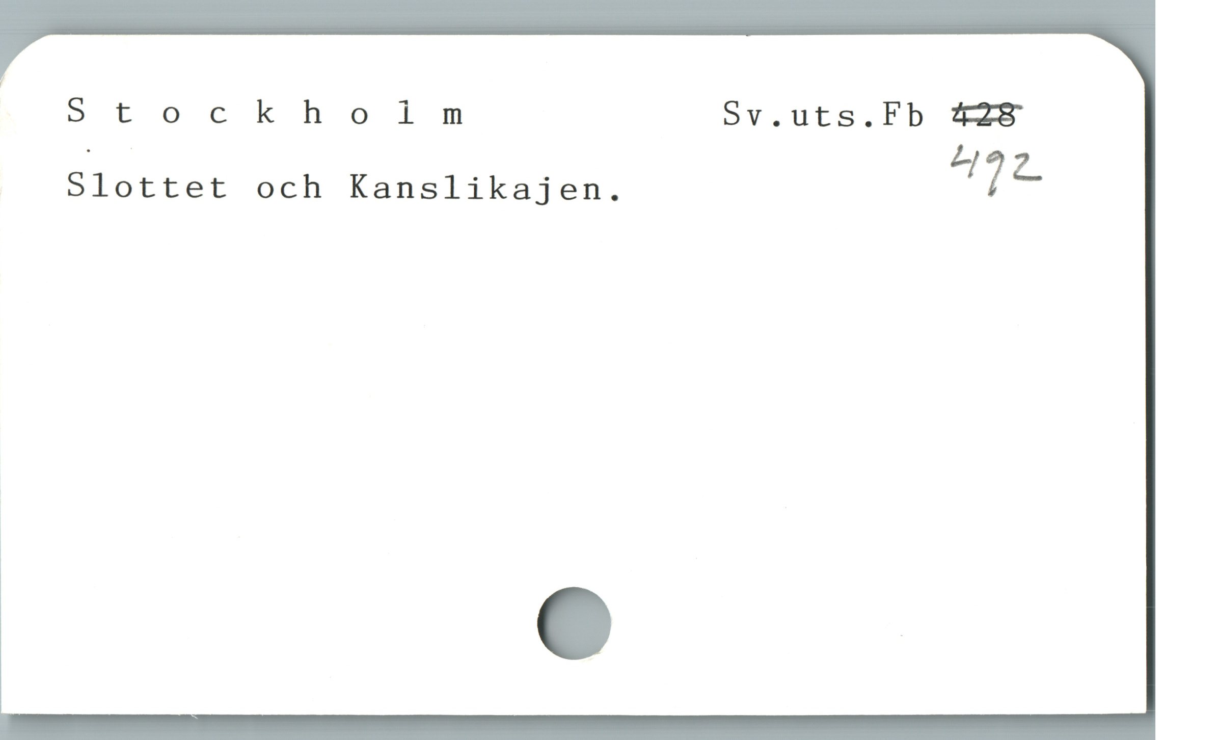  å
Stockholim Sv.uts.Fb 228
| rA
Slottet och Kanslikajen. /7L
