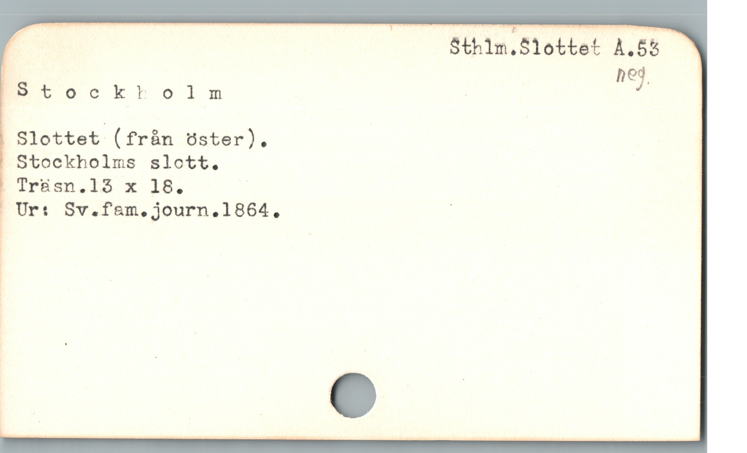  r $thim.S1ottet A.5
f hej.
I tockbhbolnm -
Slottet (fràn Oster)., |
 Stockbolms slott. |
| Trüsn.13 x 18. |
Ur: Sv.f&m,journ.1864, ;
| |
| |

