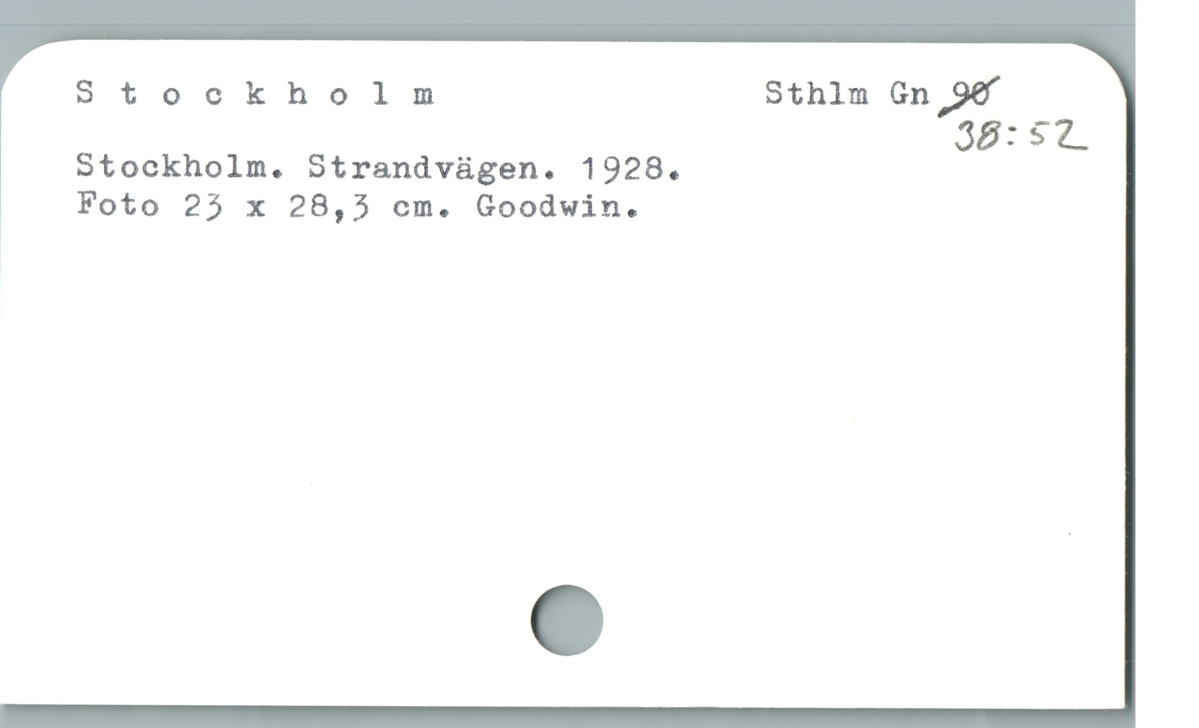  Stockholm Sthlm Gn 96

38: $?.
Stockholm. Strandvügen. 1928.
Foto 25 x 28,5 cm. Goodwin.
