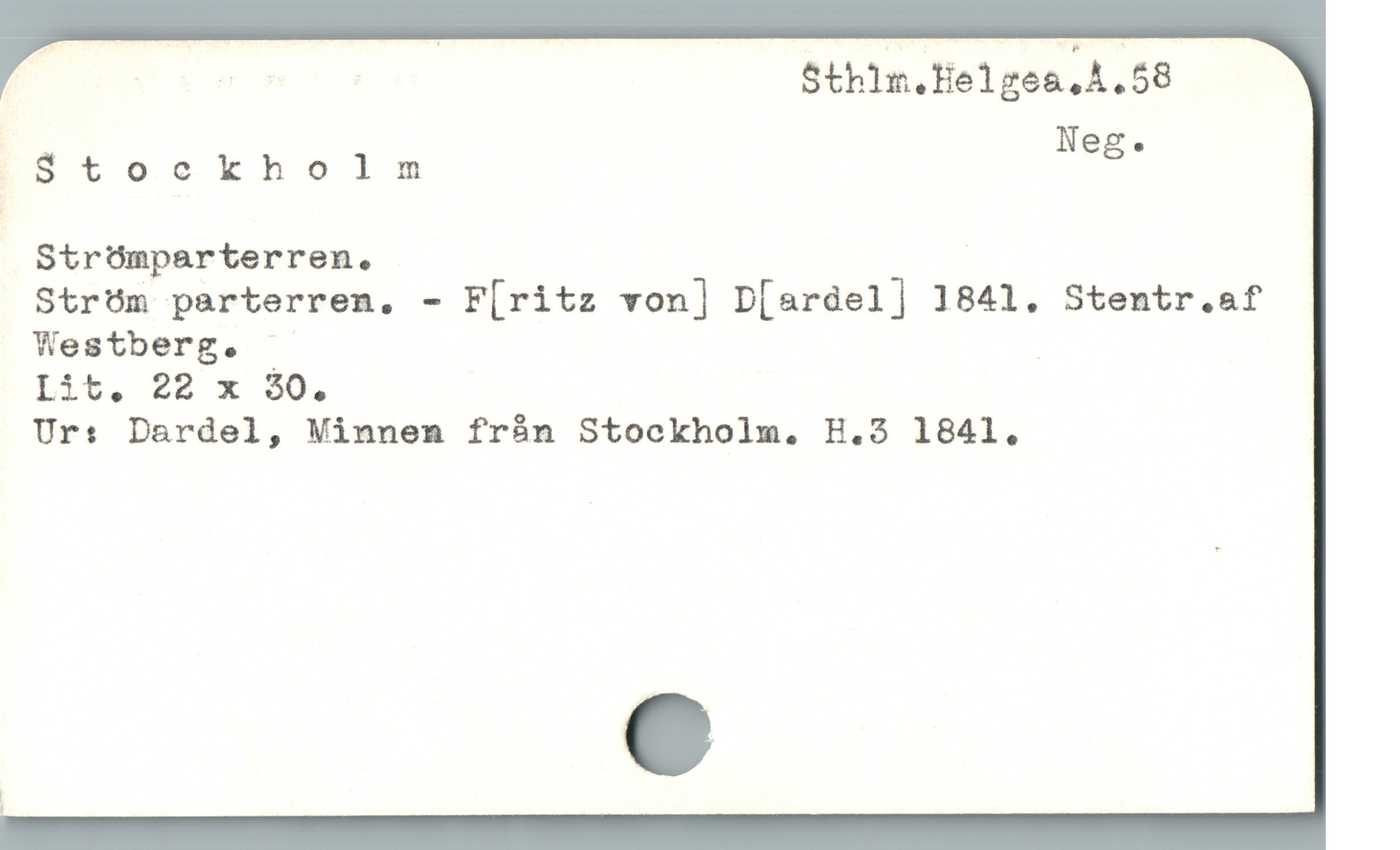 | W vom s S$thlm.Helgea,A.58
E Neg.
i$Stockholnm z
Strümparterren.
Strüm parterren,. - F[ritz von] D[ardel] 1841. Stentr.af
Westberg. : |
Lit, 23 x $0.
Ur: Dardel, Minnen fràn Stockholm. H.3 1841.
