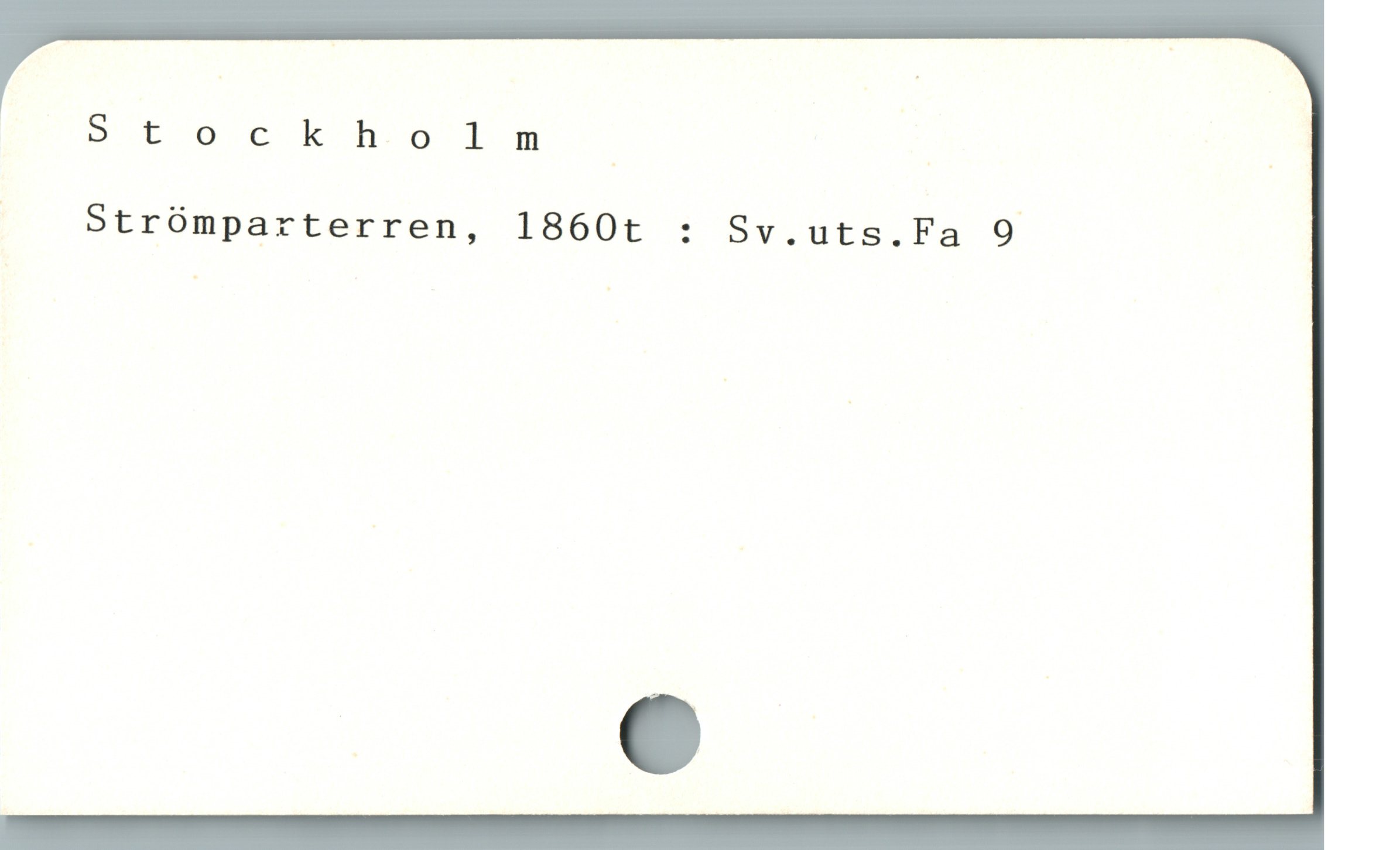  Stockholm_ | .
| Strómparterren, 1860t : Sv.uts.Fa 9
