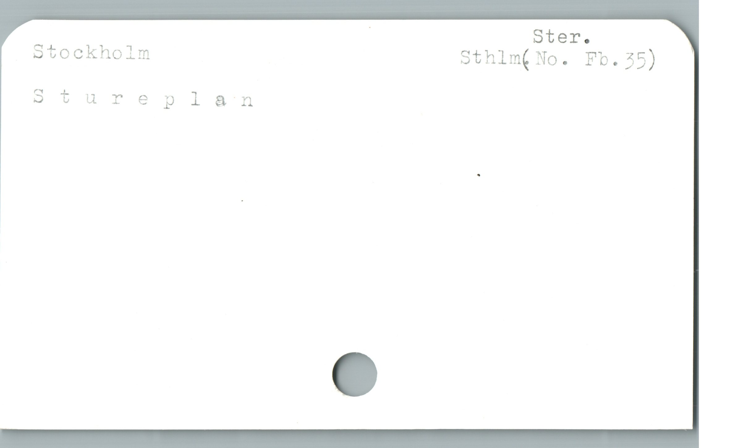  m . ' oter.
Stockholm Sthlm(No. Fb.25)
Stureplan
