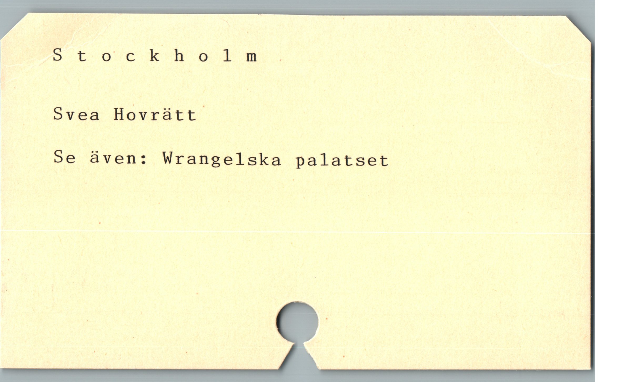  S t ovecde o b
Svea Hovrätt
Se üáven: Wrangelska palatset
1 H
