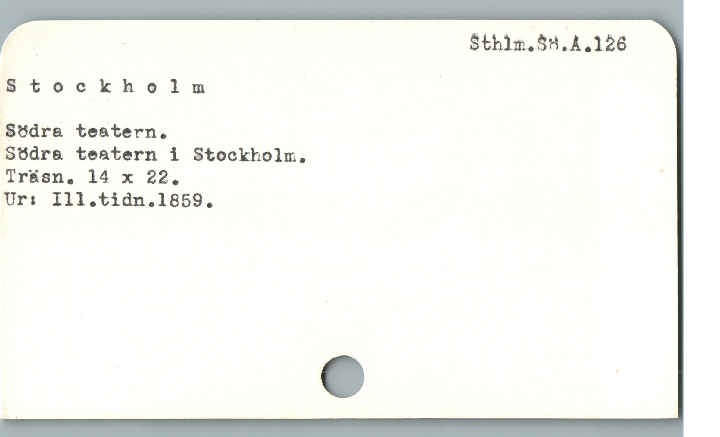  | | Sth1z,55.4,156
Stockholm |
Södra testern.
Södra teatern 1 Stockholm,
Tr&sn, 14 x 22, |
