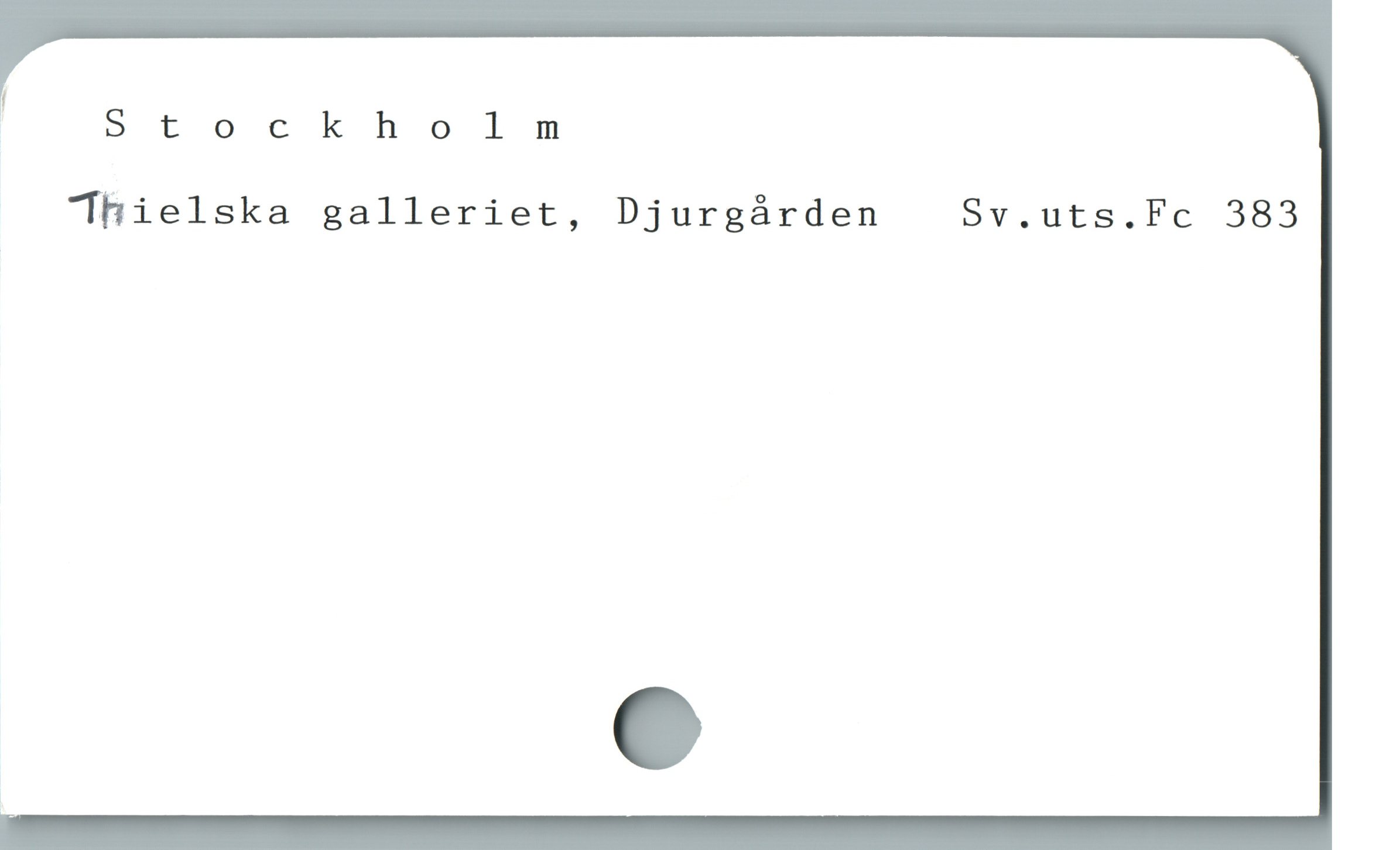  | Stockholm
Thielska galleriet, Djurgárden Sv.uts.Fc 383
