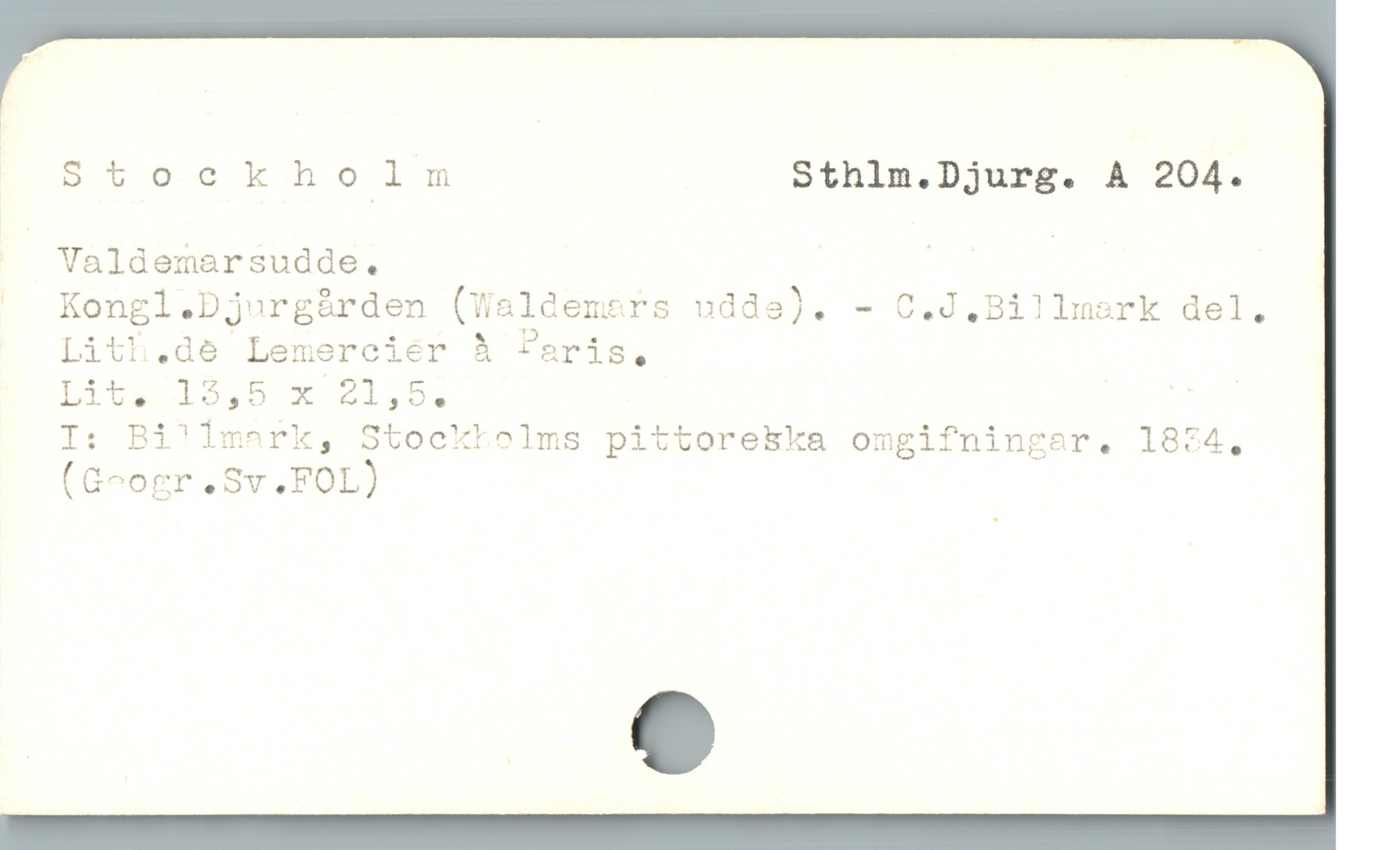  btr0 o5 la Sthlm.Djurg. A 204.
^ Valdemarsudde. ;
^ Kongl.Pjurgården (Waldemars udde). - C.J.Billmark del.
Lith.de Lemerciér å Paris,
Lituo4l4bD X 21,54 VE
I: Bi'lmark, Stocktolms pittorekka omgifningar, 1834,
(G^ogr.Sv.FOL)
