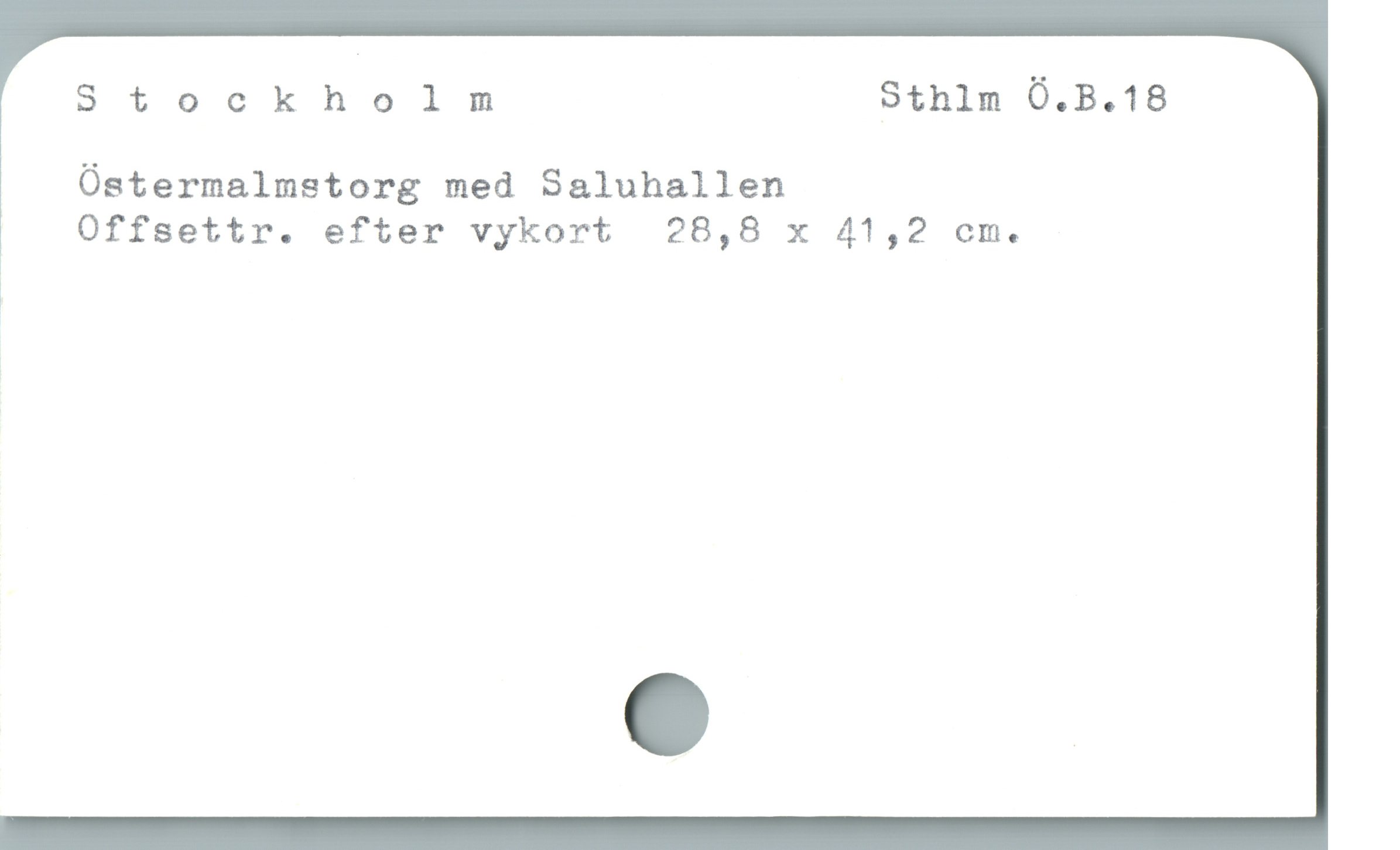  Stockholm Sthlm Ö.B.18
Östermalmstorg med Saluhallen
Offsettr. efter vykort 28,8 x 41,2 cm.

|

|
